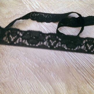 Резинка-кружево черная  арт 0209