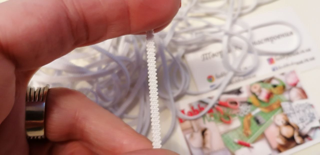 Резинка біла 3 мм арт 0218