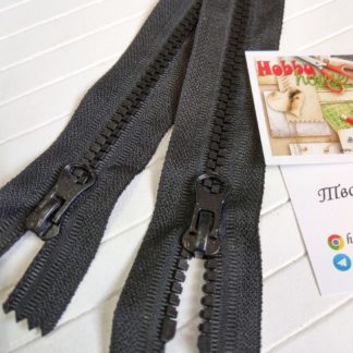 Молния трактор кв.зуб черная 80 см арт 0768