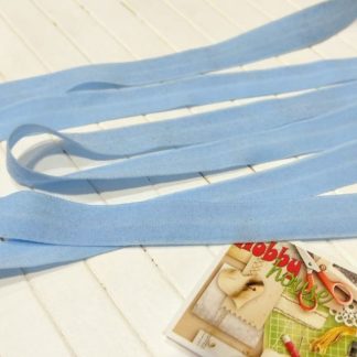 Бейка-резинка светло-голубая 1,5 см арт 0992