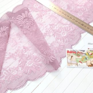 Стрейч-межево запорошена троянда шир 22 см арт 1535