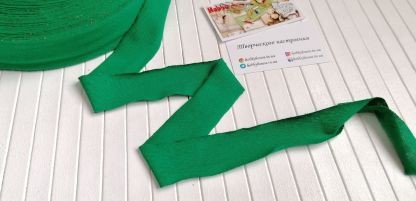 Бейка трикотажна кулір 32-35 мм, зелена арт 0272