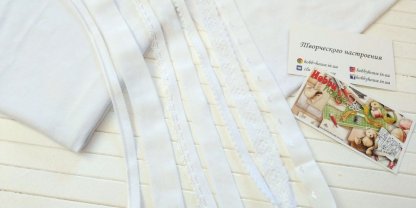 Рібана пеньє біла 2*90 арт 0070 - Зображення 3