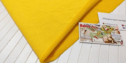 Футер 3-нитка з еластаном петля, лимонний жовтий арт 0130 - Зображення 2