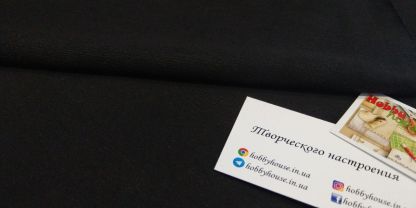 стрейч-футер 2-нитка 95/5 чорний щ.260 г/м2 арт 1041 - Зображення 2