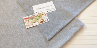 Стрейч-кулір сірий меланж  щ.190 180 см арт 1052 - Зображення 2