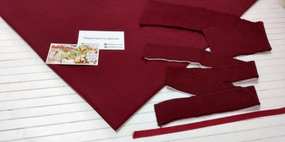 Комір +манжет к-т Марсала арт 1522 - Зображення 3