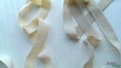 Бейка-резинка матовая молоко 2 см арт 0247 - Зображення 2