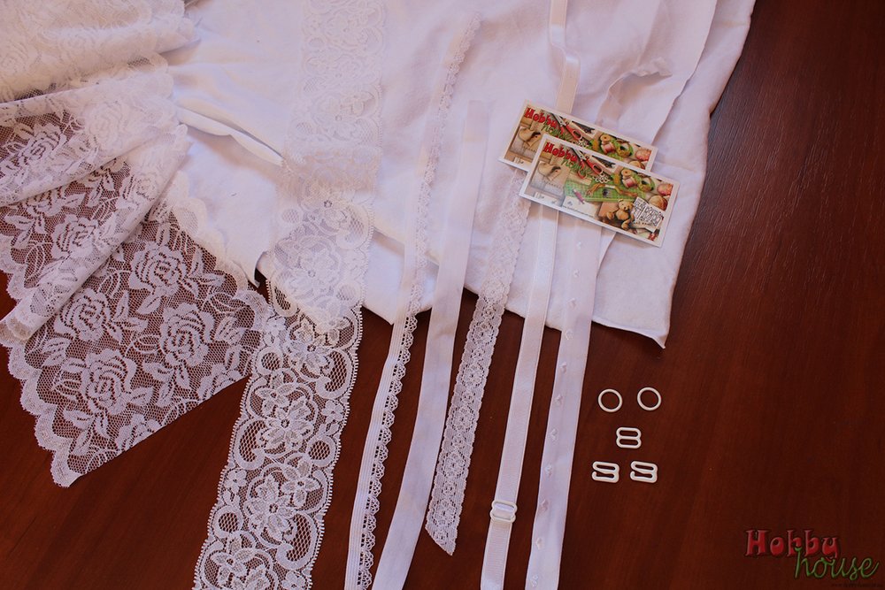 Бретель белая 1 см арт 0233 - Зображення 2