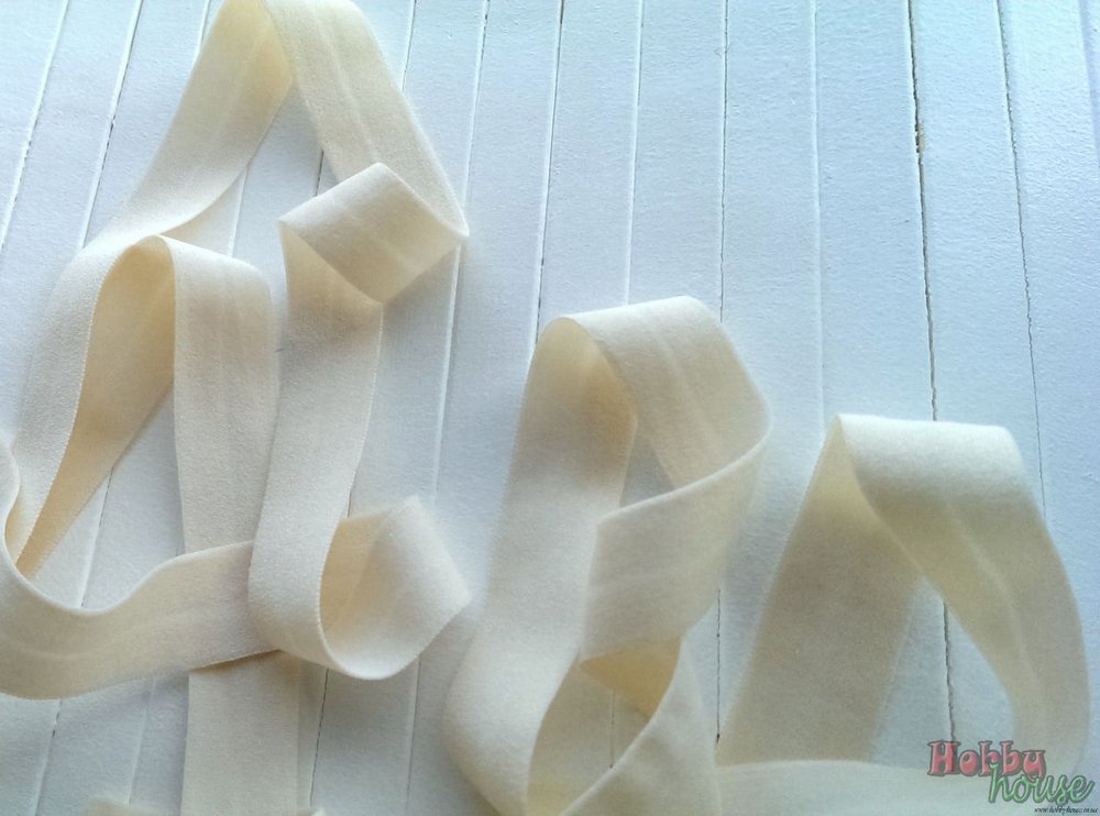 Бейка-резинка матовая молоко 2 см арт 0247