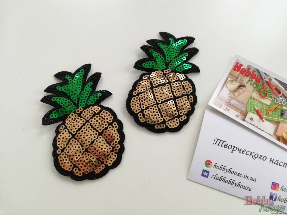 Аппликация ананас арт 1266