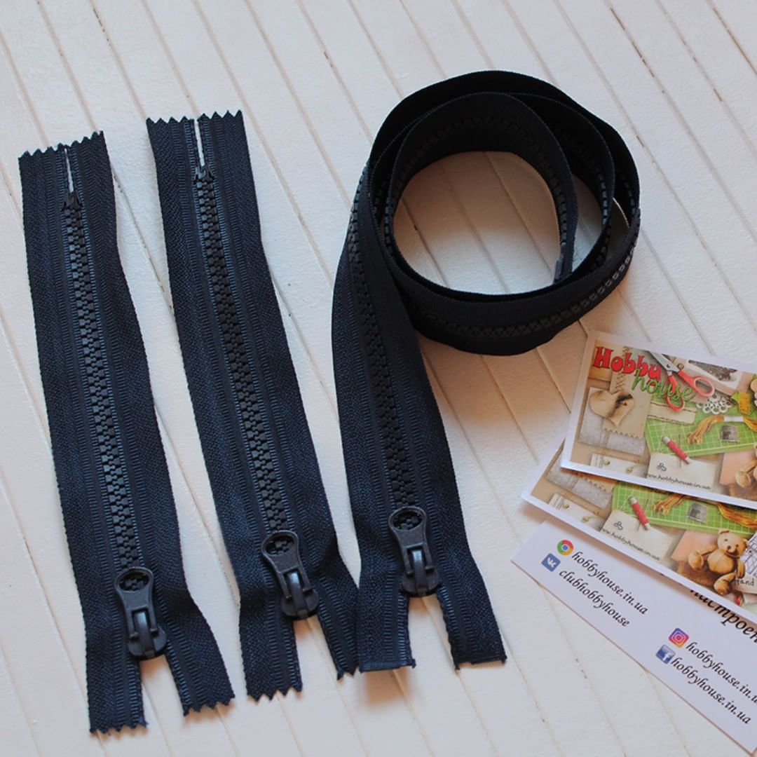 Молния трактор 80 см темно-синяя арт 0008