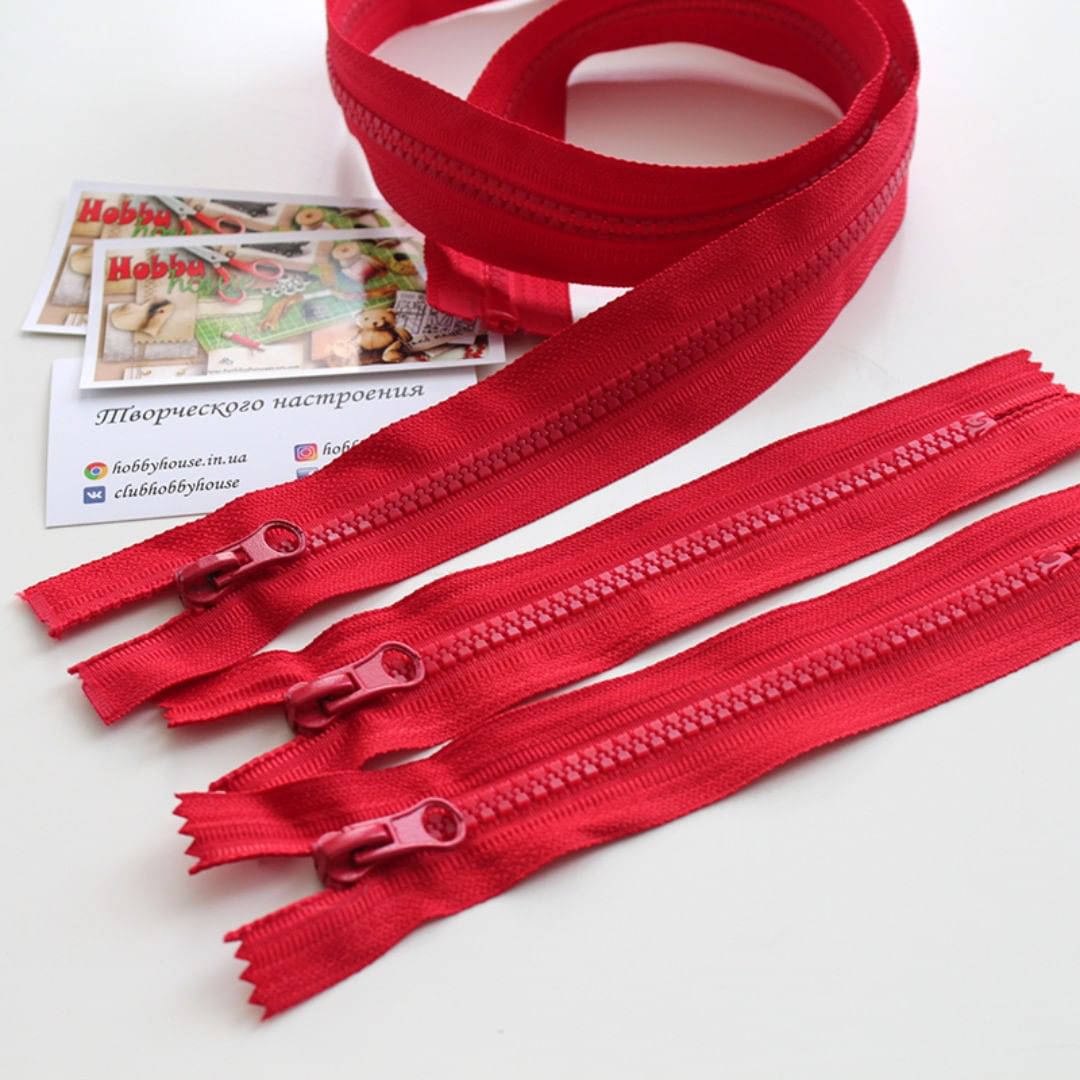 Блискавка трактор червоний 18 см арт 0013