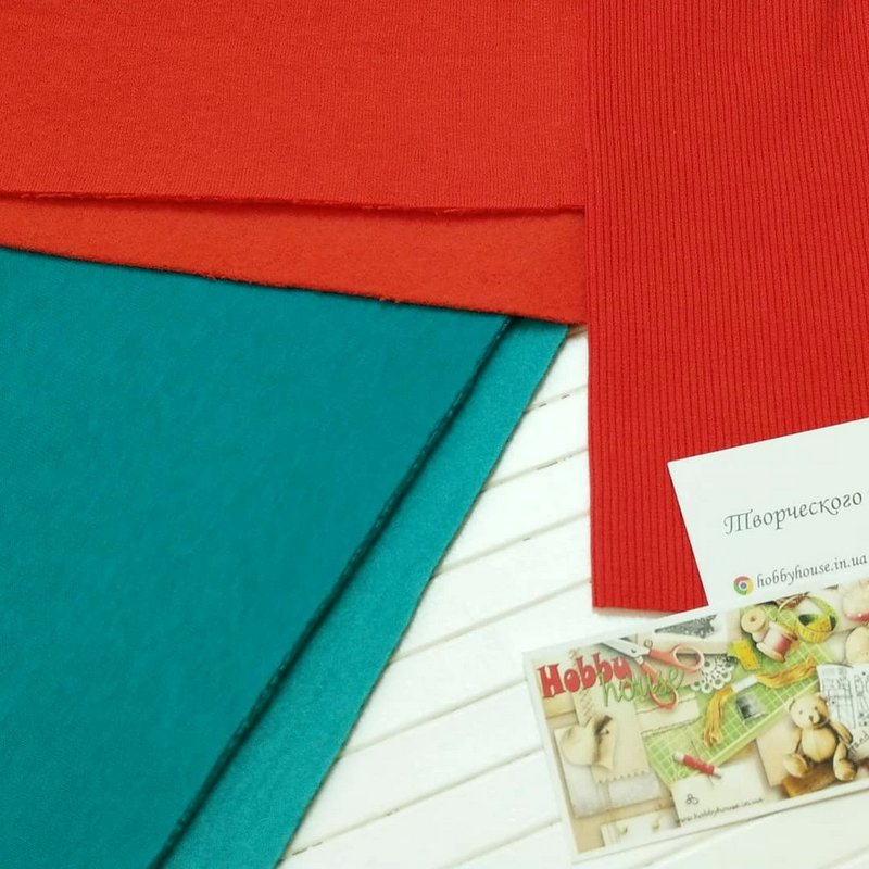 Футер 3-нитка с начесом, коралл арт 0144 - Зображення 4