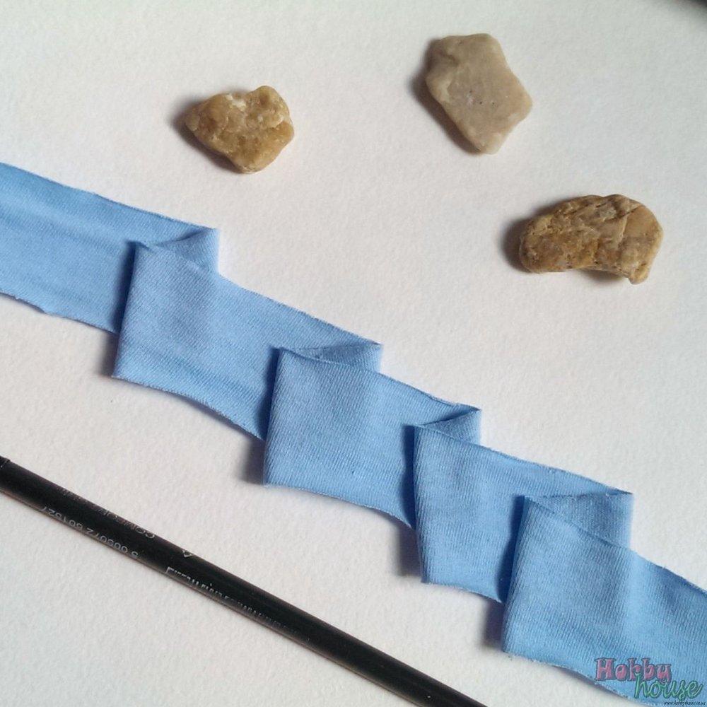 Бейка трикотажна кулір 35 мм, блакитна арт 0277