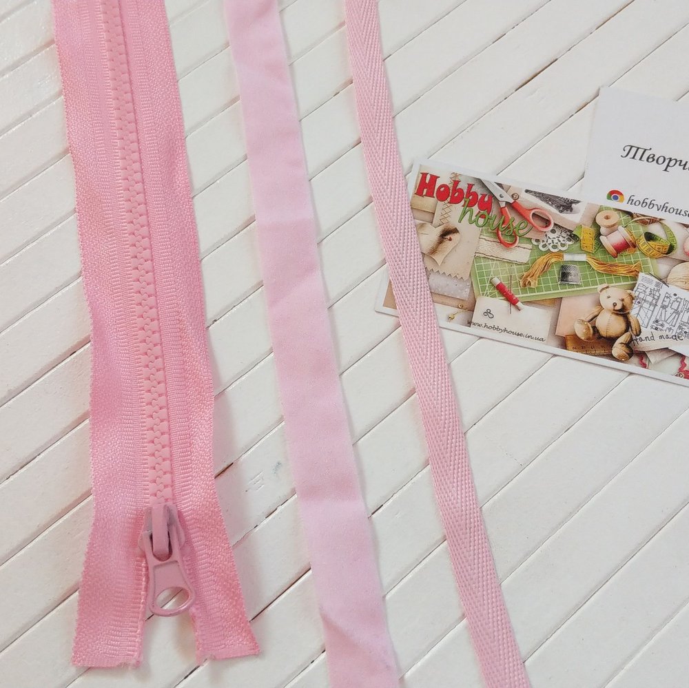 Бейка-резинка матовая розовая 1,5 см арт 1082 - Зображення 2