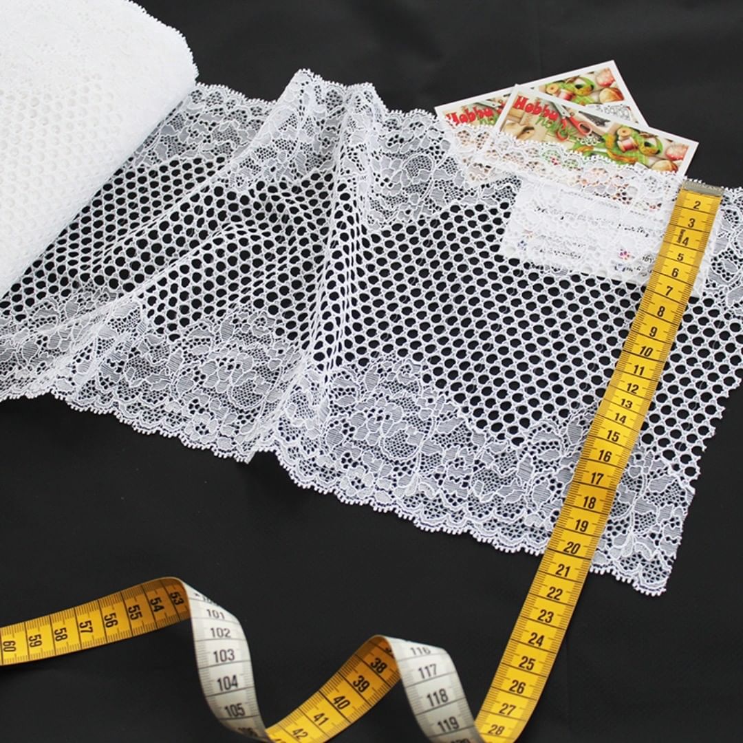Стрейч-кружево белое 506-К 20,5 см 0662
