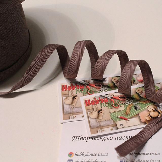 Кіперна стрічка 1 см капучіно арт 0966