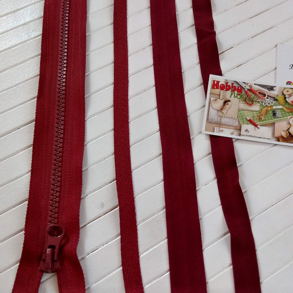 Бейка-резинка матовая 2 см бордо арт. 1460 - Зображення 3