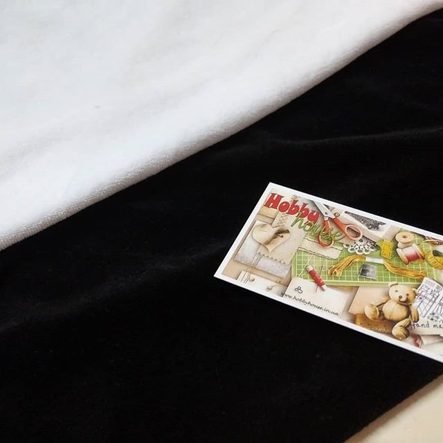 Велюр (бавовна) білий арт 0153 - Зображення 2