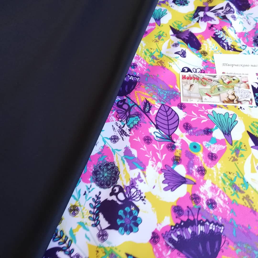 Плащевка Аляска желто-фиолетовая арт 1462 - Зображення 5