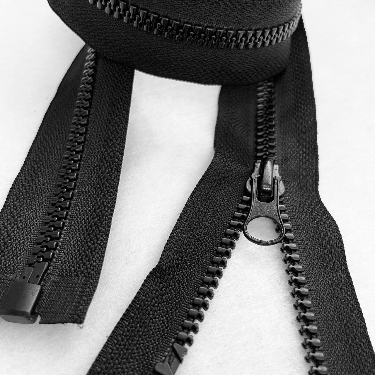 Молния трактор длинный зуб черный 80 см арт 1474