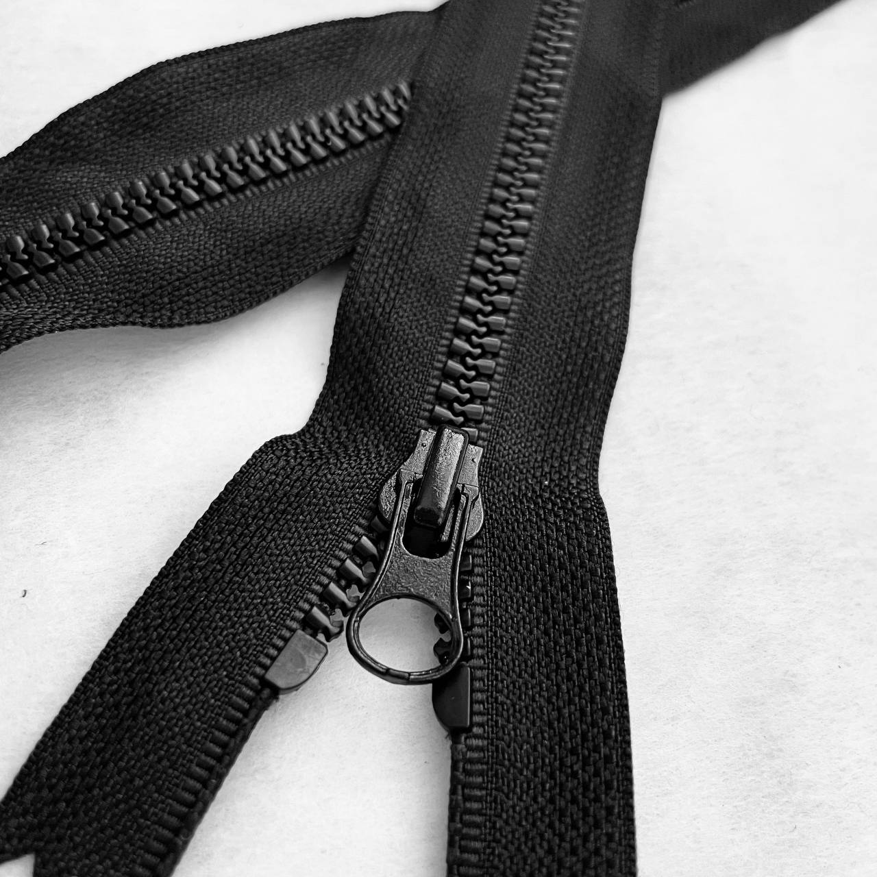 Молния трактор длинный зуб черный 18 см арт 1475 - Зображення 3