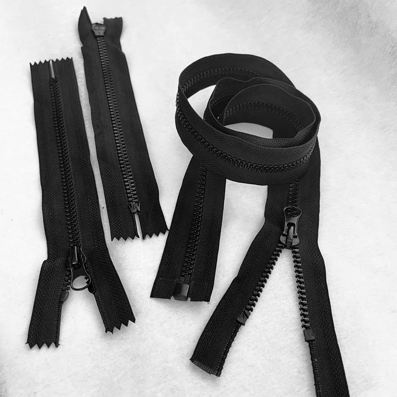 Молния трактор длинный зуб черный 80 см арт 1474 - Зображення 6