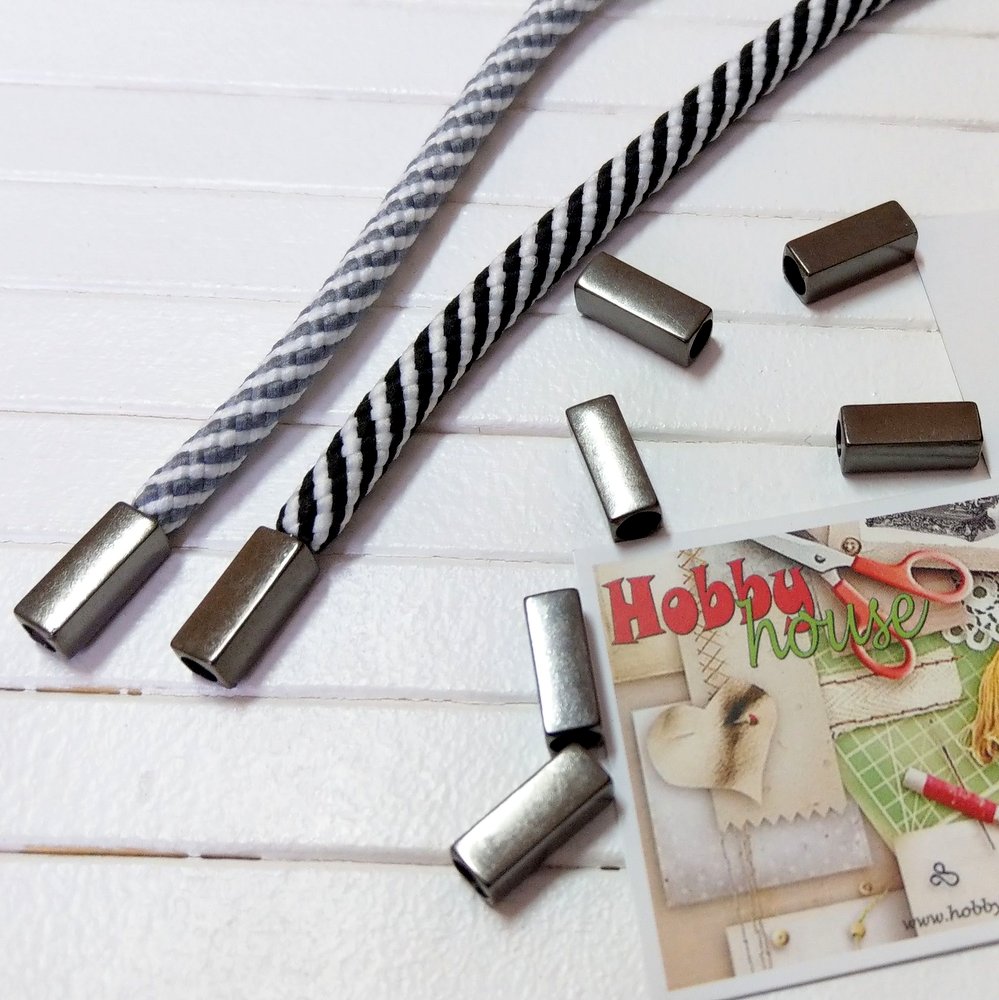 Шнур круглый серо-белый 125 см арт 1478 - Зображення 2