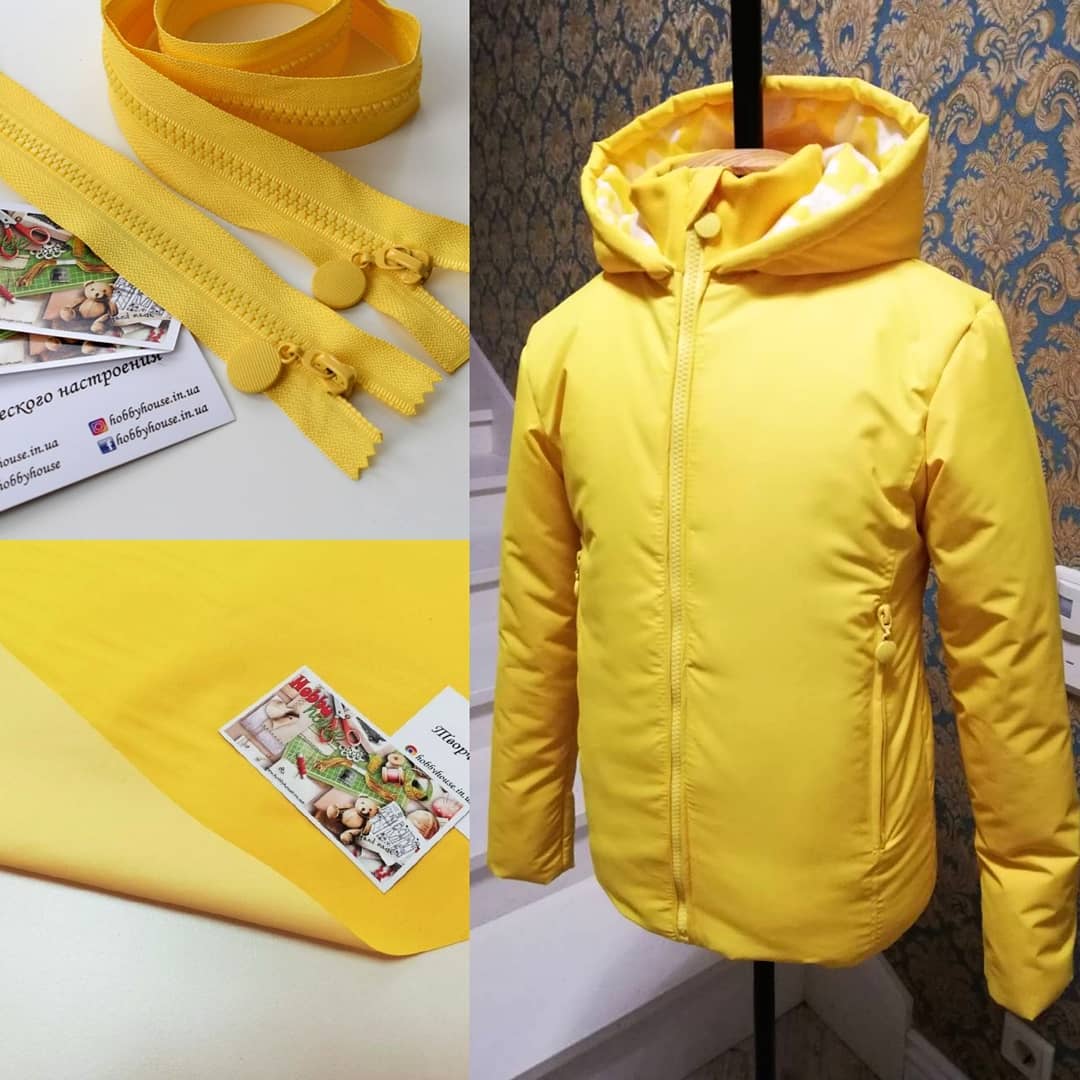 Плащевка Аляска желтая арт 1484 - Зображення 2