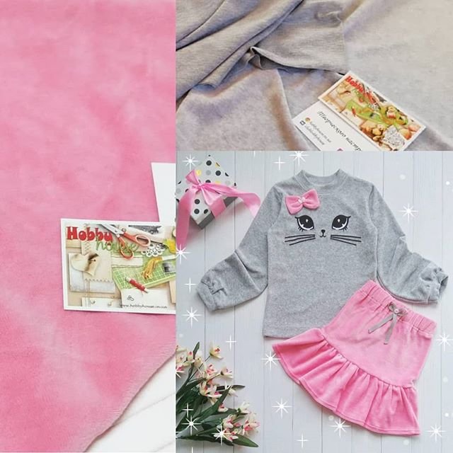 Велюр (бавовна) сірий меланж арт 1079 - Зображення 3