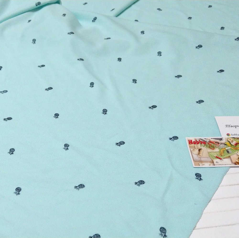 Лакоста синие ананасы на ментоле 180см арт 1533