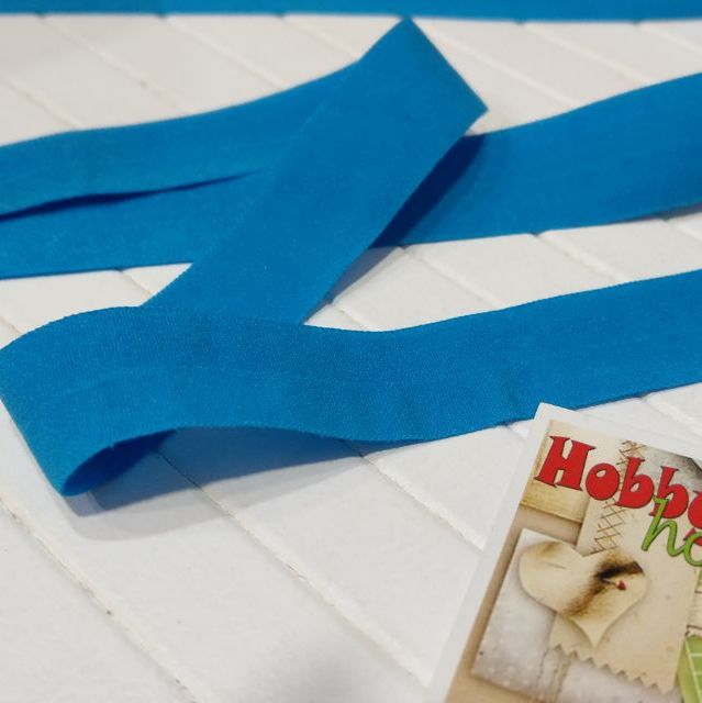 Бейка-резинка голубой василек матова 2 см арт 0258