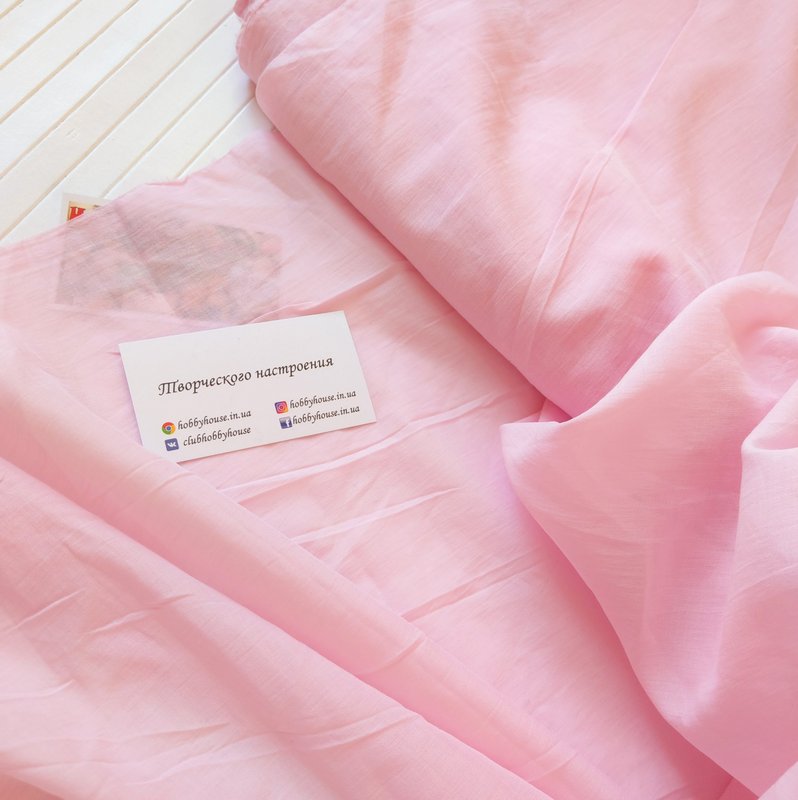 Батист розовая 140 см арт 1245 - Зображення 2
