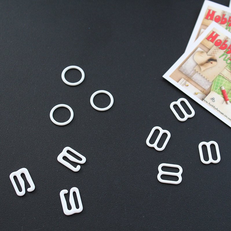 Гачок білий 1 см арт 0621