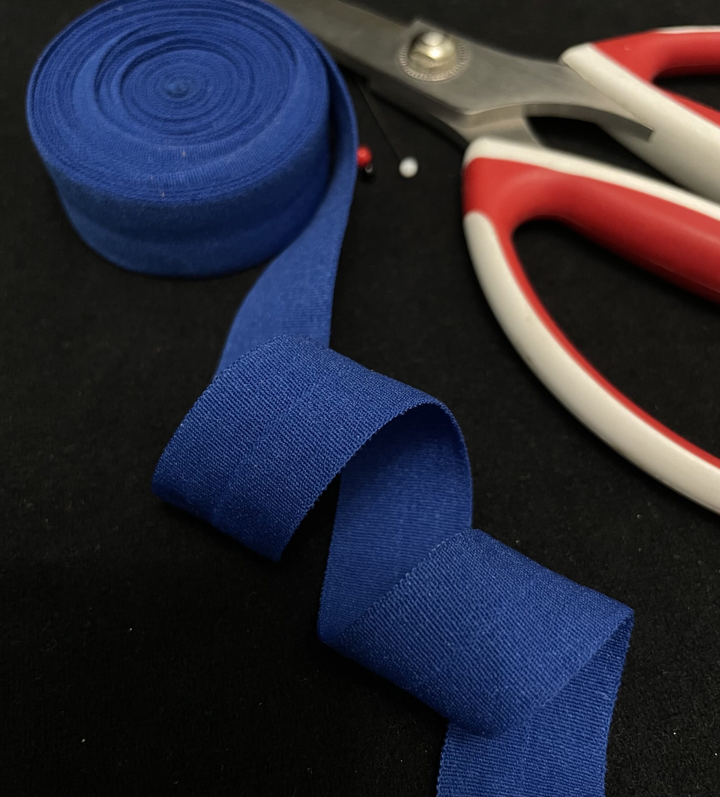 Бейка-резинка матовая электрик 2 см арт 0259