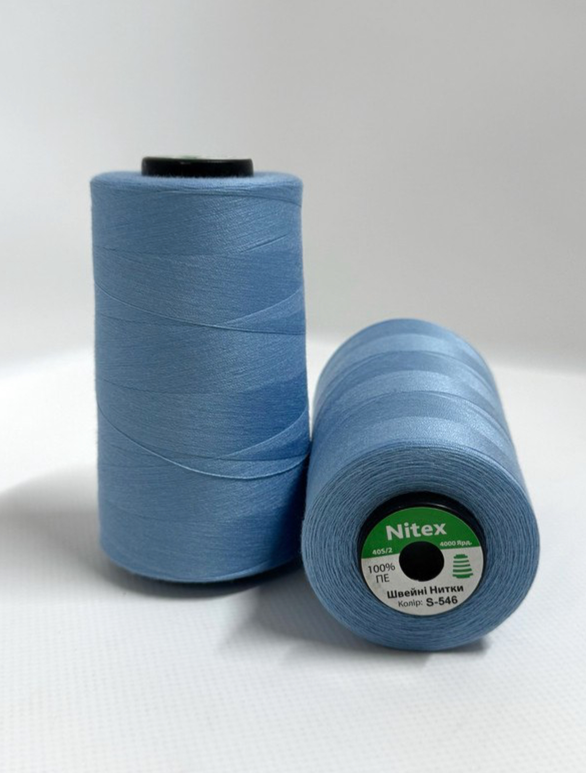 Нитки швацькі Nitex 40/2  s-546 блакитні арт 1476