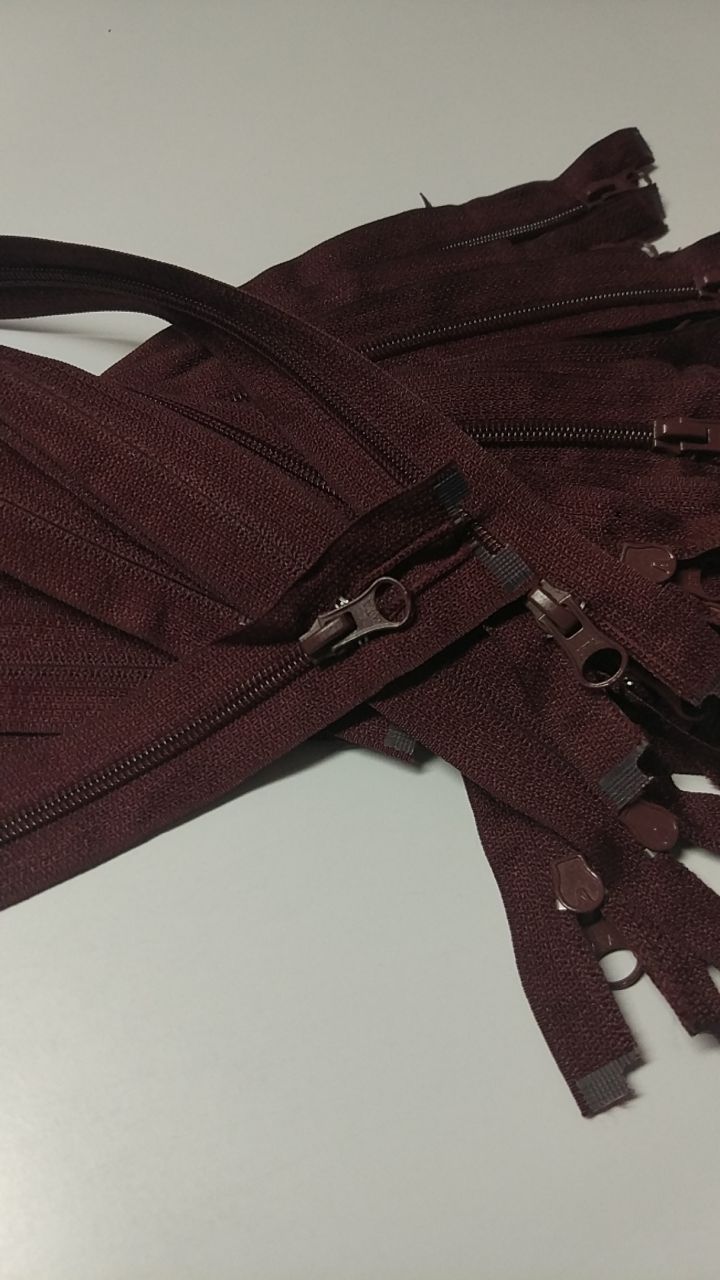 Блискавка спіраль марсала 80 см арт 1040