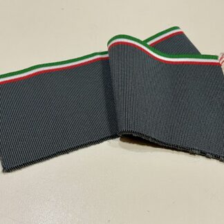 Манжет темно-сірий з біло-червоно-зеленою смужкою на 2 рукави арт 1531