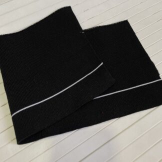 Манжет чорний з білою смужкою на 2 рукави, арт 1527