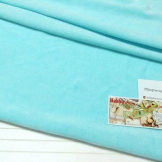 Велюр (бавовна) блакитний ментол арт 0148