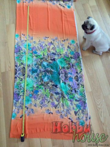 Шифон оранжевий (ціна за купон 140 см высотою) арт 0190