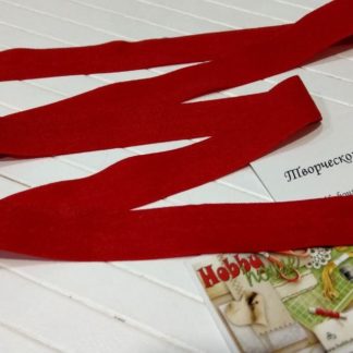 Бейка-резинка матова червона 2 см арт 0250