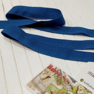 Бейка-резинка матовая 2см темная бирюза арт 0257