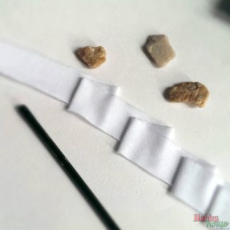 Бейка трикотажна кулір 35 мм, біла арт 0270