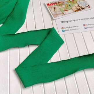 Бейка трикотажна кулір 32-35 мм, зелена арт 0272