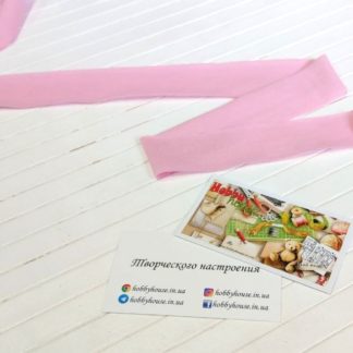 Бейка трикотажна кулір 35 мм, світло-рожева арт 0273