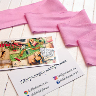 Бейка трикотажна кулір 35 мм, рожева арт 0274