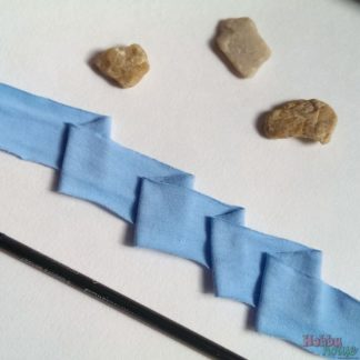 Бейка трикотажна кулір 35 мм, блакитна арт 0277