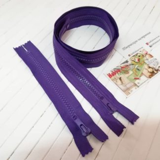 Блискавка трактор 80 см фіолет арт 0301